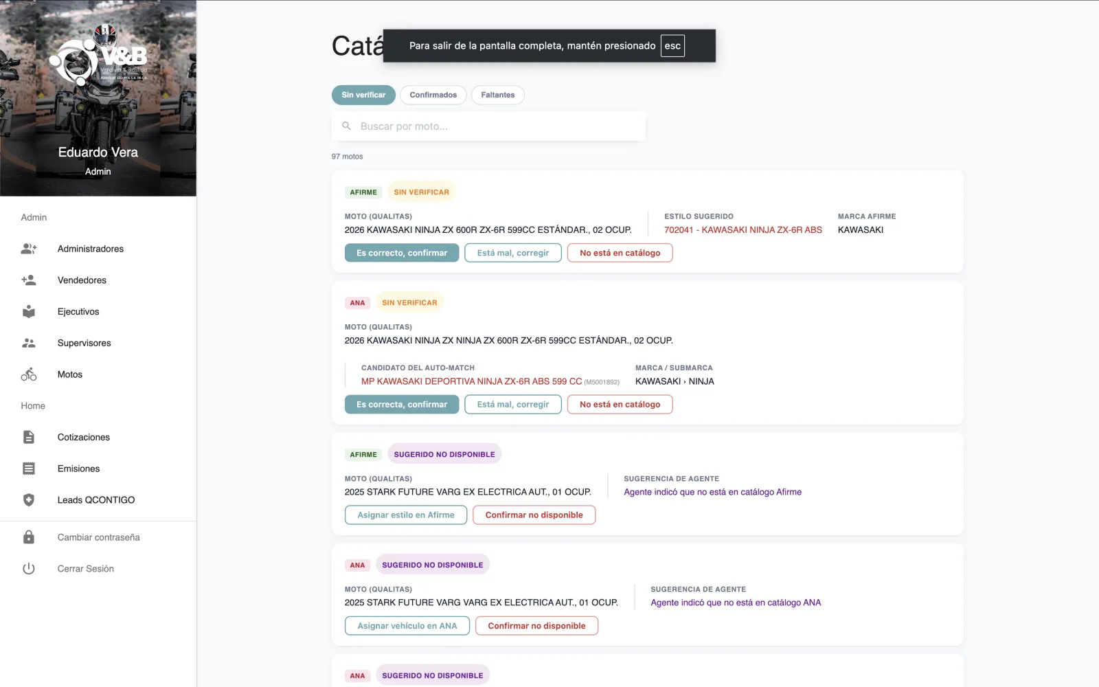 Multicotizador V&B — sistema para agentes